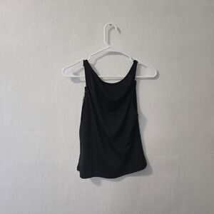 Scacto Black Ribbed Bodycon Flattering Tank Top NEW